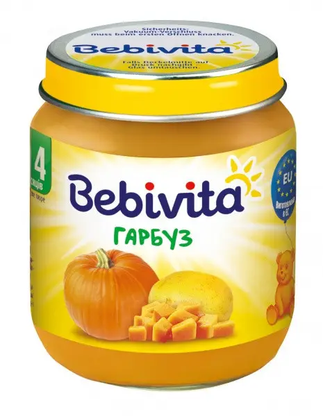 Пюре овощное детское BEBIVITA (Бебивита) Тыква с 4-х месяцев 125 г