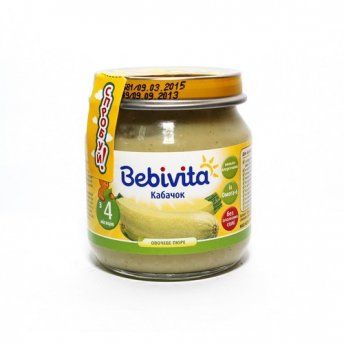  Пюре овощное детское BEBIVITA Бебивита Кабачок 100г