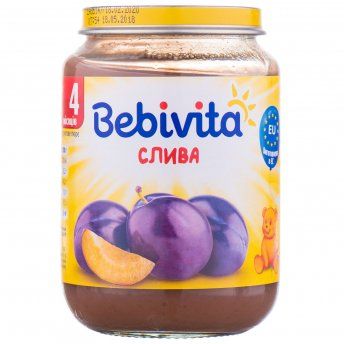 Пюре фруктовое детское BEBIVITA (Бебивита) Слива с 4 месяцев 190г
