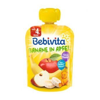Пюре фруктове дитяче BEBIVITA Бебівіта Яблуко і банан 100 г