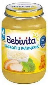 Пюре Bebivita 1730 мясо-овощное Броколи с индейкой 190 г