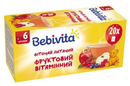 Чай Bebivita дитячий фруктовий вітамінний ф/п №20