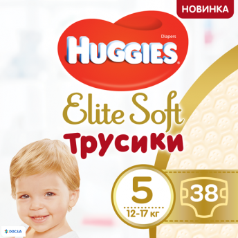 Подгузники-трусики Huggies Elite Soft Pants XL, р. 5, 12-17 кг, 38 штук
