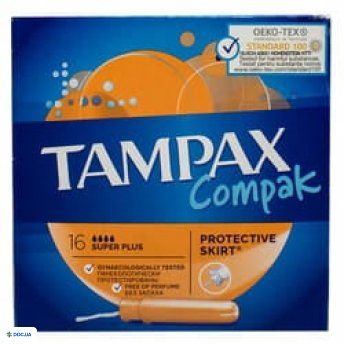 Тампони Tampax Super Plus з аплікатором, 4 краплі, 16 штук