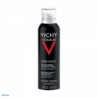 Гель-крем для гоління Vichy Homme для чутливої шкіри, 150 мл