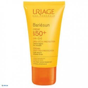 Крем солнцезащитный Uriage Bariesun для лица, SPF50+, 50 мл