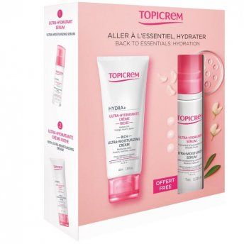 Набор Topicrem Ультра-увлаж крем д/чутл та комб кожи лица 40мл + Ультра увлаж сироватка 7мл