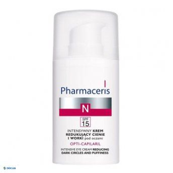 Крем Pharmaceris N Opti-Сapilaril интенсивный, уменьшающий темные круги и отеки под глазами, SPF 15, 15 мл