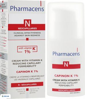 Крем Pharmaceris N Capinon K 1% зміцнюючий капіляри з вітаміном К, 30 мл