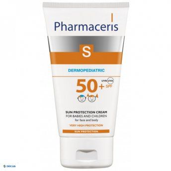 Крем для лица и тела Pharmaceris S солнцезащитный для младенцев и детей SPF 50, 125 мл