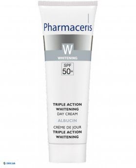 Крем дневной Pharmaceris W Albucin отбеливающий тройного действия, SPF 50+, 30 мл