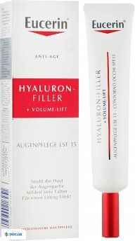 Крем для кожи вокруг глаз Eucerin Hyaluron-Filler+Volume-Lift с лифтинг-эффектом для восстановления контура,15 мл