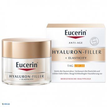 Крем дневной Eucerin Hyaluron-Filler+Elasticity для биоревитализации и повышение упругости кожи, SPF30, 50 мл