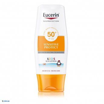 Лосьон солнцезащитный Eucerin Sun для детей, SPF 50+, 150 мл