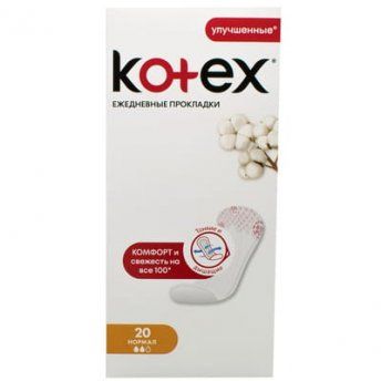 Прокладки щоденні жіночі KOTEX Normal покращенні 20 шт