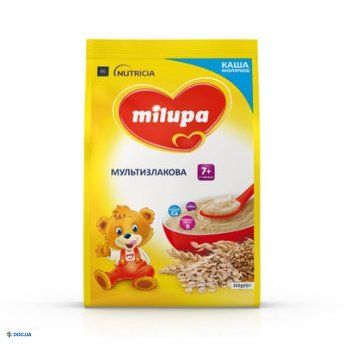 Суха молочна каша Milupa швидкорозчинна мультизлакова для дітей з 7 місяців, 210 г