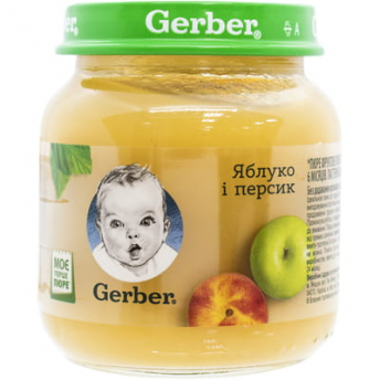 Пюре фруктове дитяче NESTLE GERBER Яблуко і персик 130 г