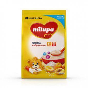 Молочная каша Milupa рисовая с абрикосом для детей с 5 месяцев, 210 г