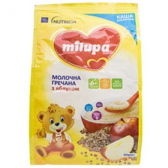 Молочная каша Milupa гречневая с яблоком с 6 месяцев, 210 г
