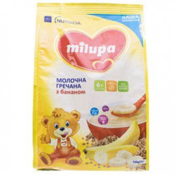 Молочная каша Milupa гречневая с бананом с 6 месяцев, 210 г