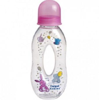 Пляшечка Canpol Babies 56/200 Бублик з малюнком та отвором, 250 мл