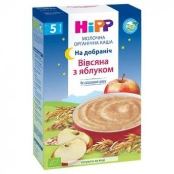 HIPP Каша молочная органич.овсяная с яблоком Спокойной ночи 250г