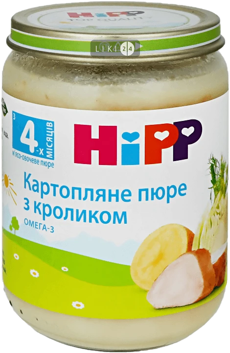 HIPP Пюре Картофельное с кроликом 190г