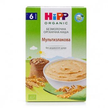 Хіпп каша б/мол. орган. мультизлакова 200г, з 6міс. Hipp (Австрия)