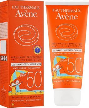 Лосьон Avene солнцезащитный SPF50+ для чувствительной кожи детей 100 мл