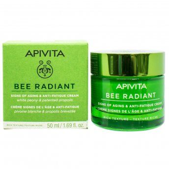 Крем насиченої текстури Apivita Bee Radiant для захисту від ознак старіння та слідів втоми, 50 мл