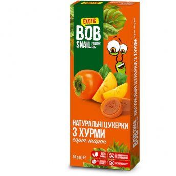 Конфеты Улитка Боб хурма 30 г, в бельгийском молоч. шокол. Эко Снек ООО (Украина, Агрономическое)