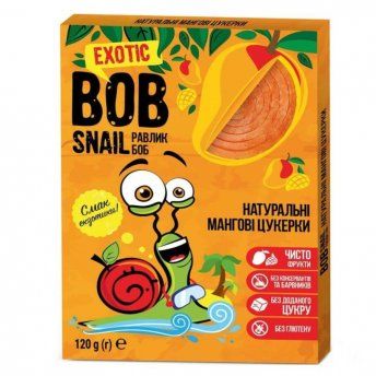 Цукерки дитячі натуральні Bob Snail (Боб Снеіл) Равлик Боб мангові 120 г