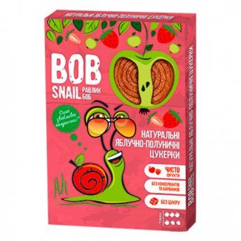 Цукерки дитячі натуральні Bob Snail (Боб Снеіл) Равлик Боб яблучно-полуничні 60 г