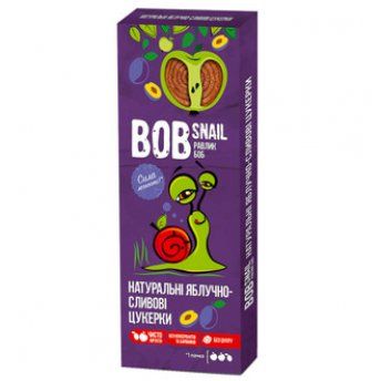 Цукерки дитячі натуральні Bob Snail (Боб Снеіл) Равлик Боб яблучно-сливові 120г