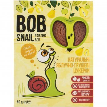 Цукерки дитячі натуральні Bob Snail (Боб Снеіл) Равлик Боб яблучно-сливові 60г