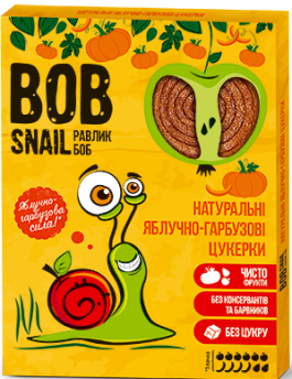 Цукерки дитячі натуральні Bob Snail (Боб Снеіл) Равлик Боб яблучно-гарбузові 120г