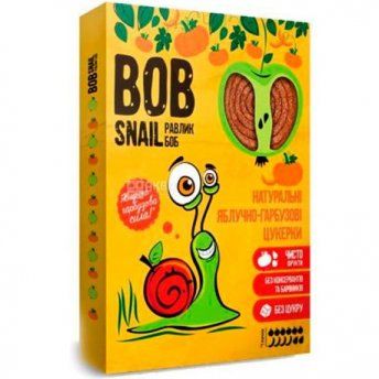 Цукерки дитячі натуральні Bob Snail (Боб Снеіл) Равлик Боб яблучно-гарбузові 60г