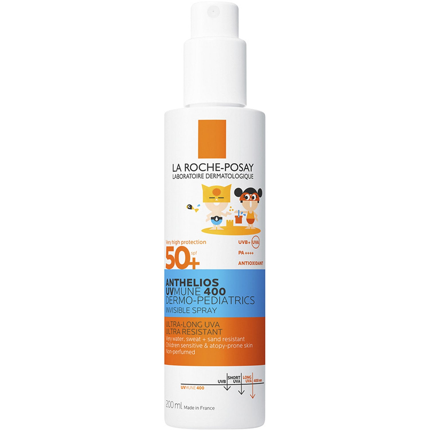 Спрей сонцезахисний La Roche-Posay Anthelios SPF50+ UVMune 400 Dermo-Pediatrics легкий для чутливої шкіри дітей, 200 мл