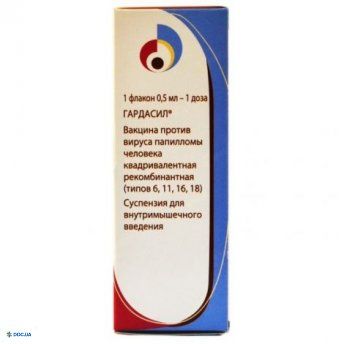 Гардасил вакцина проти вірусу папіломи сусп. для ін'єкцій 0,5 мл