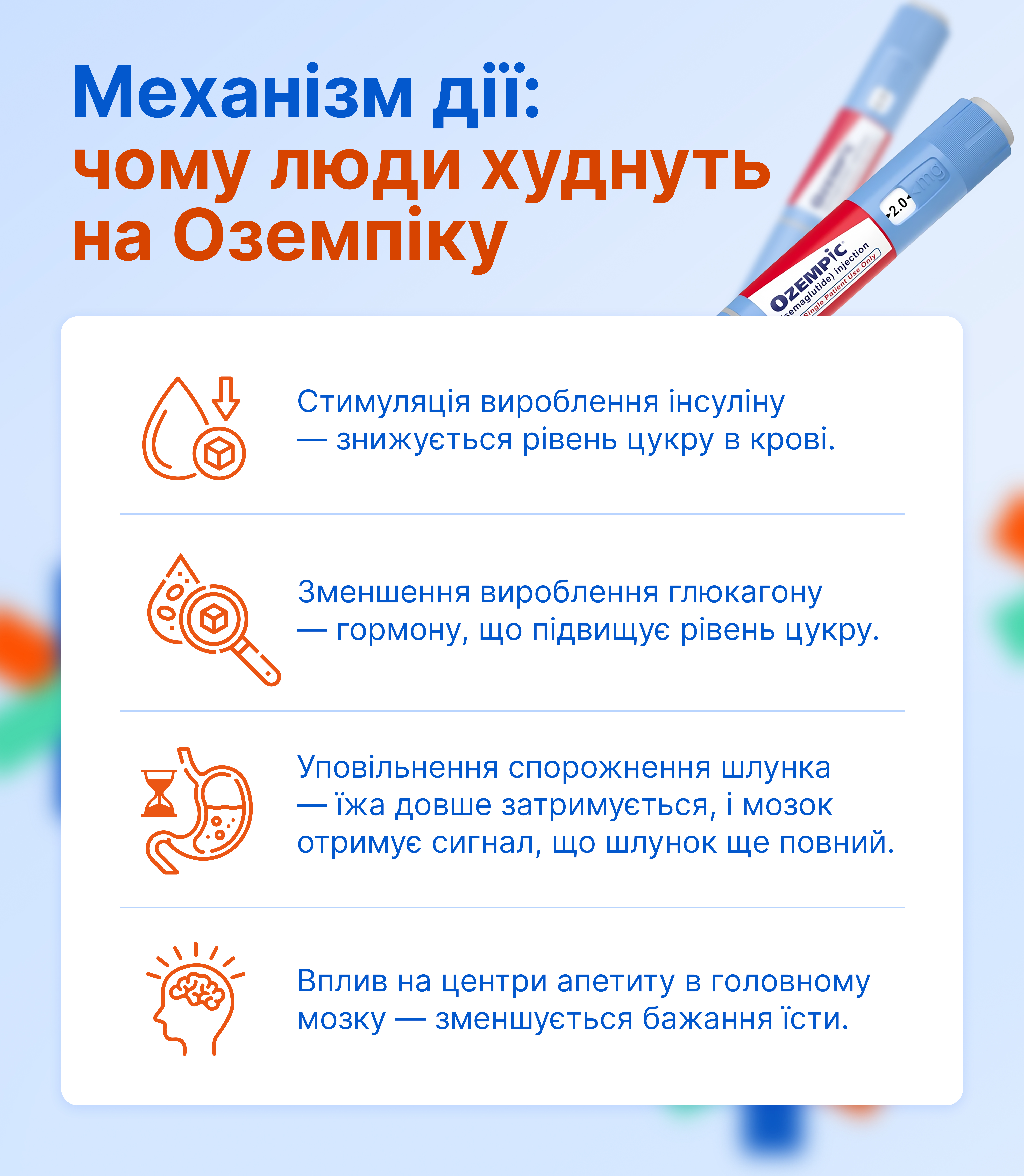 Механізм дії: чому люди худнуть на Оземпіку