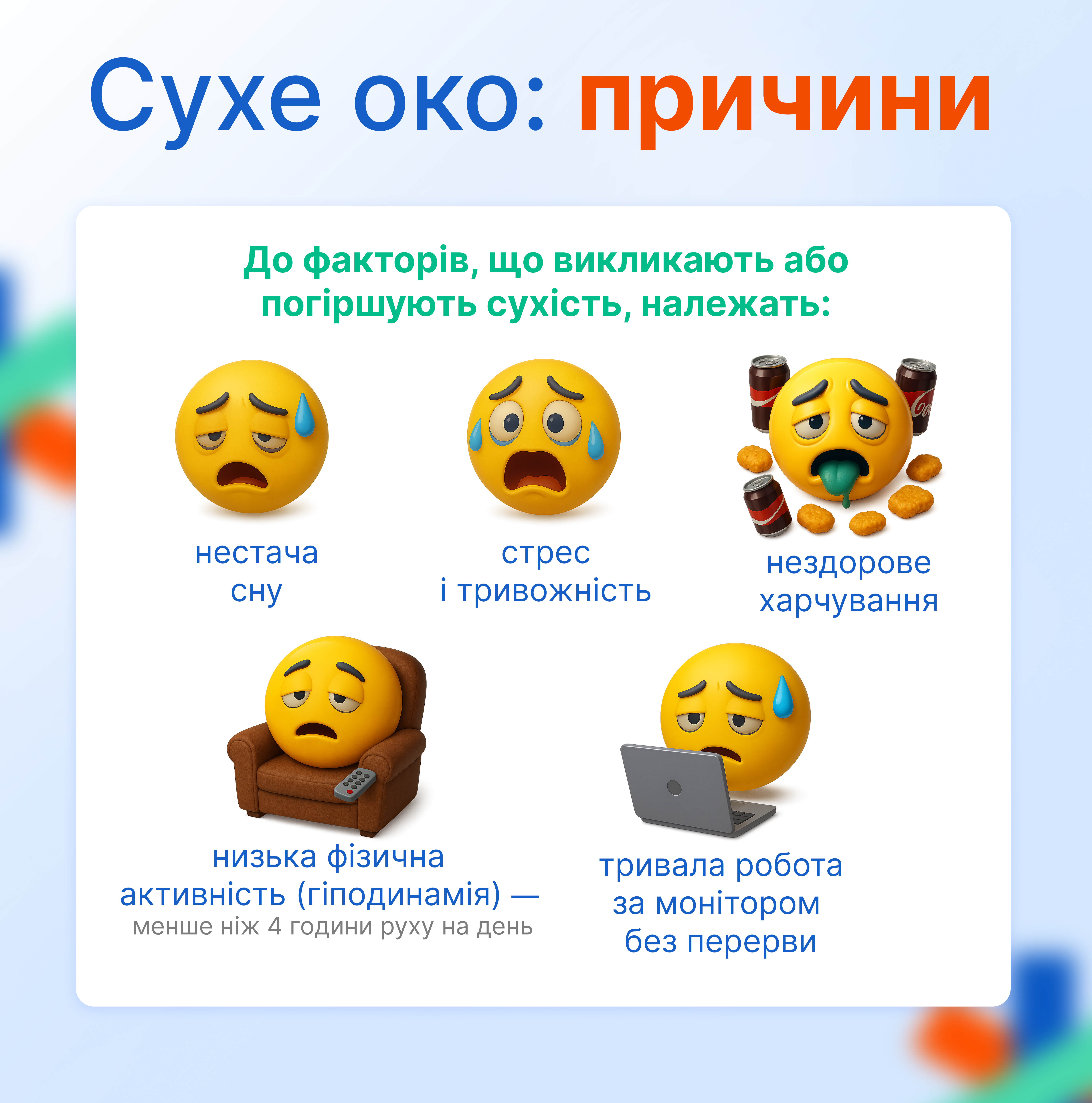 Сухе око: причини