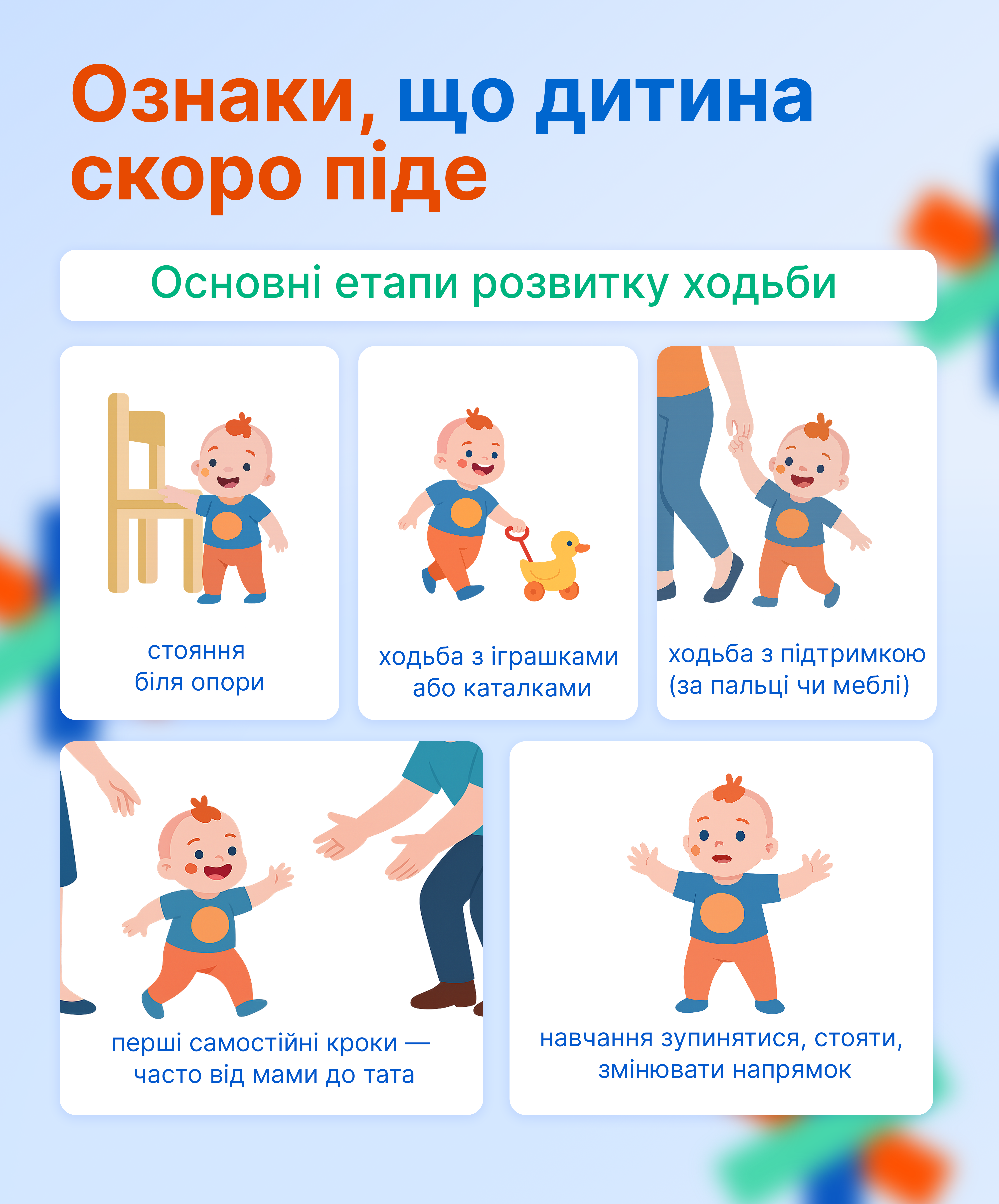 Ознаки, що дитина скоро піде