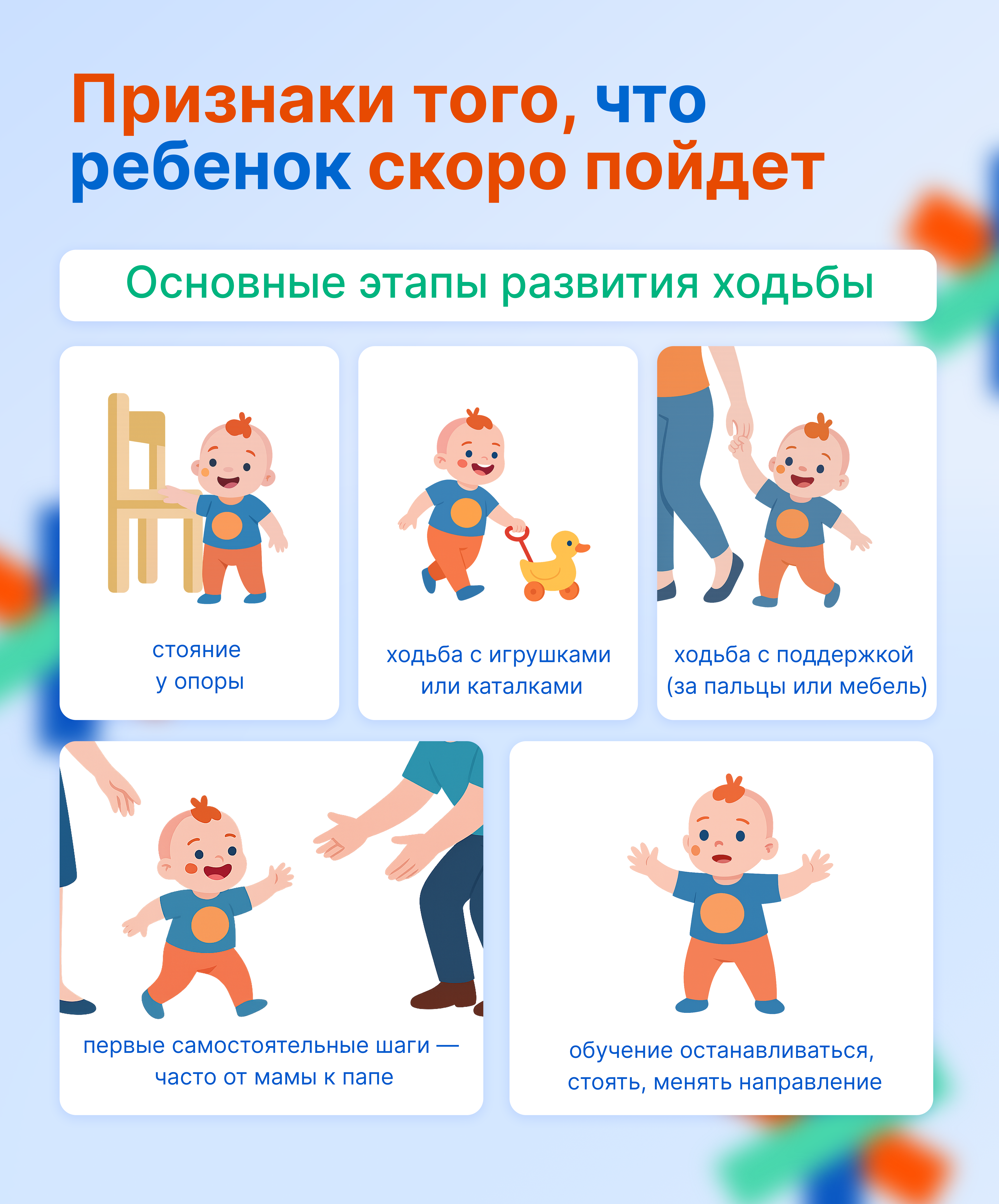 Признаки того, что ребенок скоро пойдет